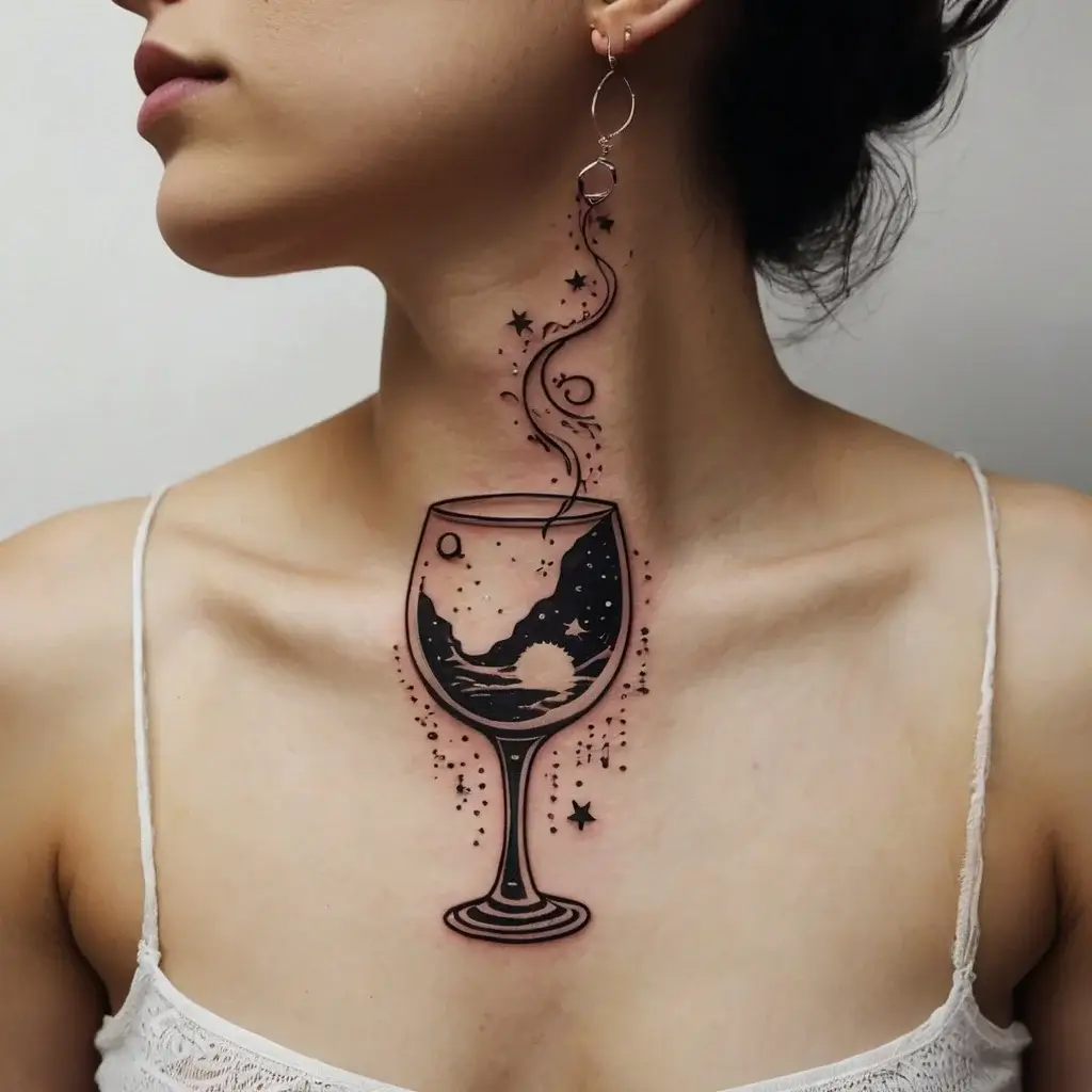 wine glass tattoo (13)