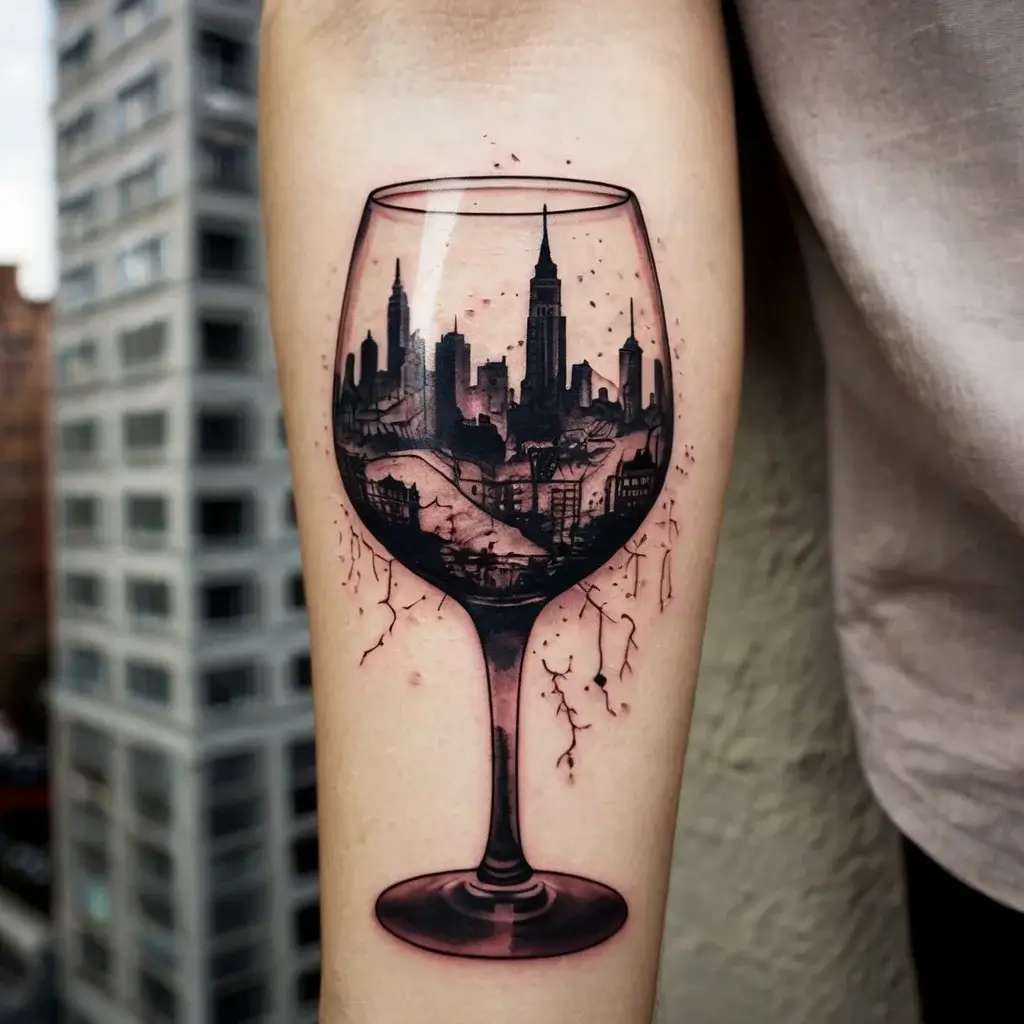 wine glass tattoo (2)