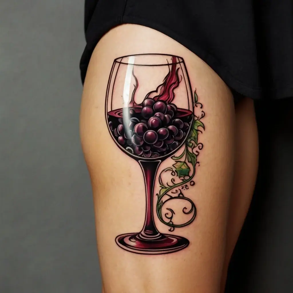 wine glass tattoo (20)