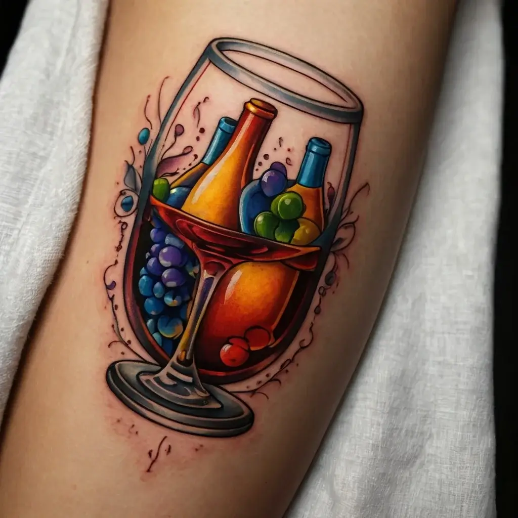 wine glass tattoo (26)