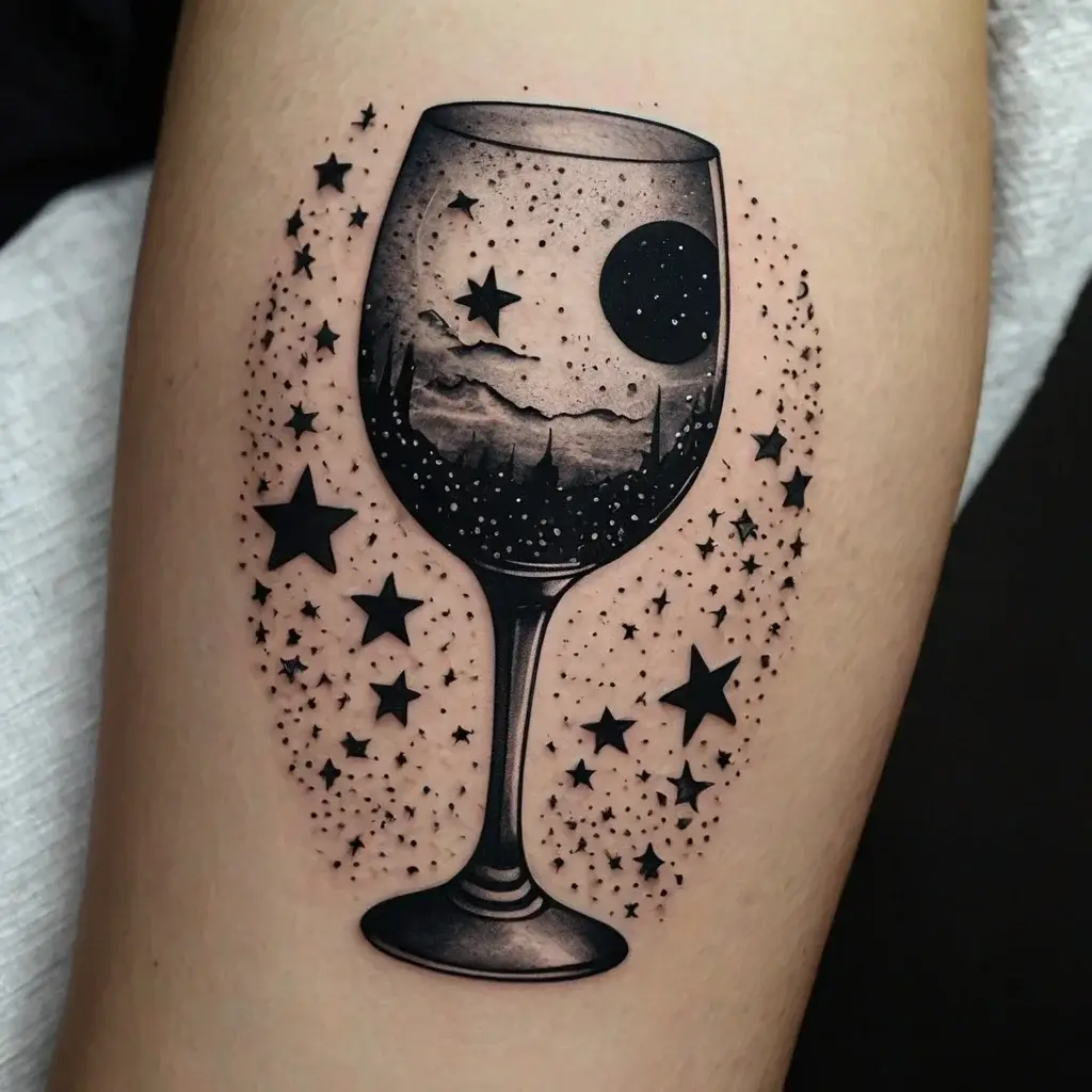 wine glass tattoo (35)