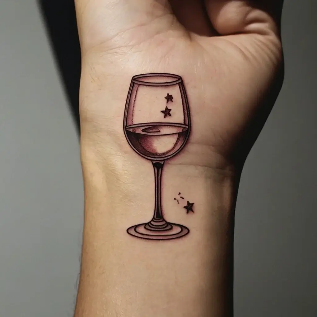 wine glass tattoo (38)