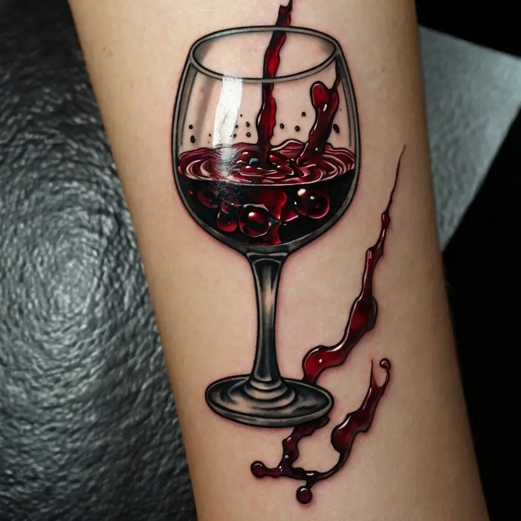 wine glass tattoo (4)