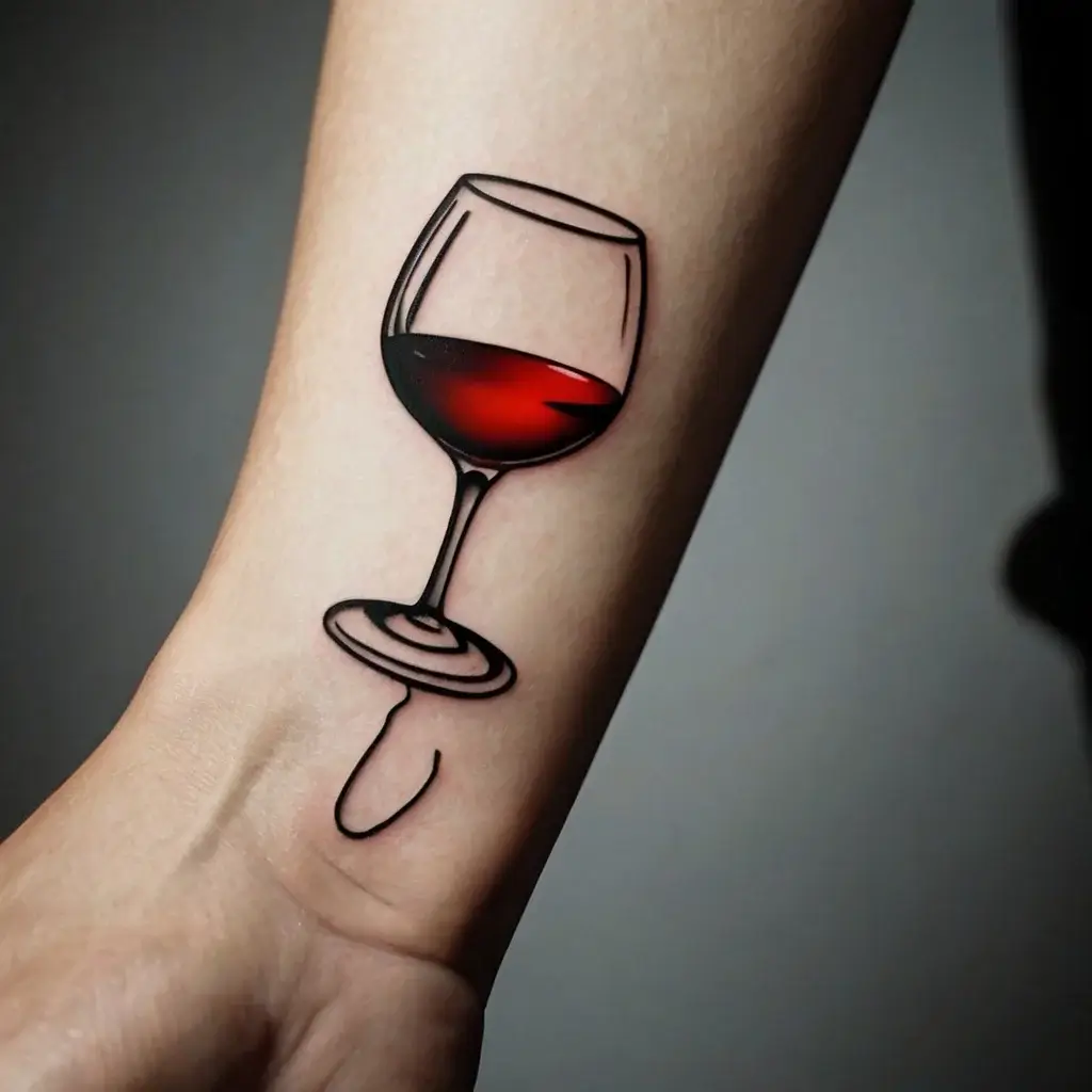 wine glass tattoo (43)