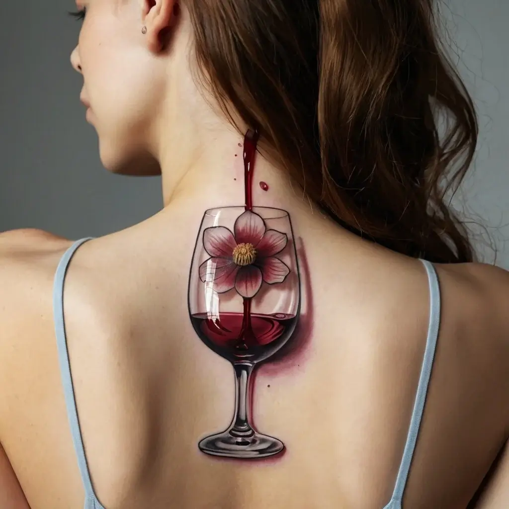 wine glass tattoo (44)