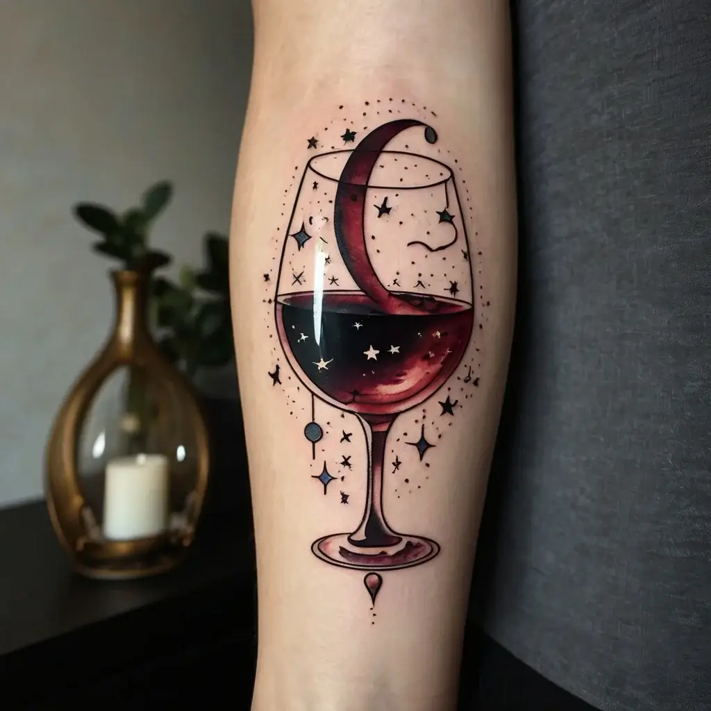 wine glass tattoo (48)