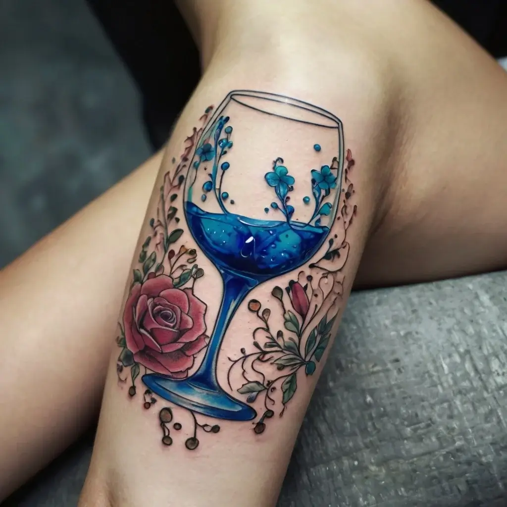 wine glass tattoo (51)