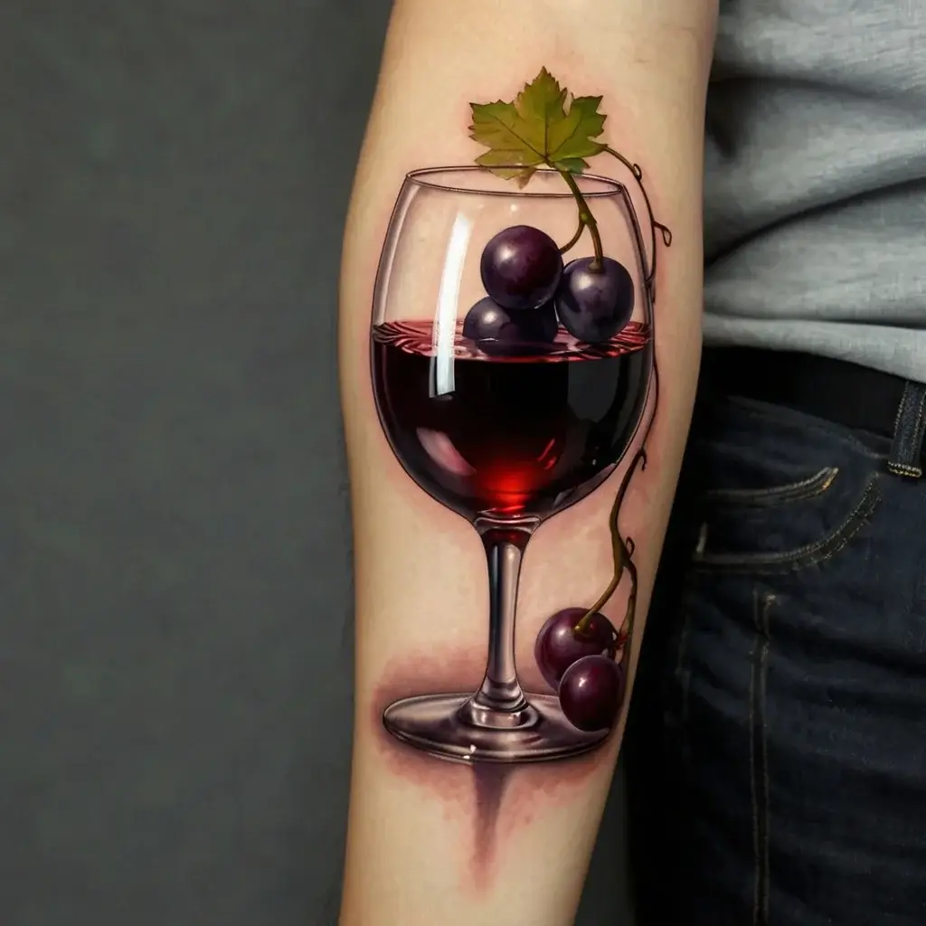 wine glass tattoo (53)