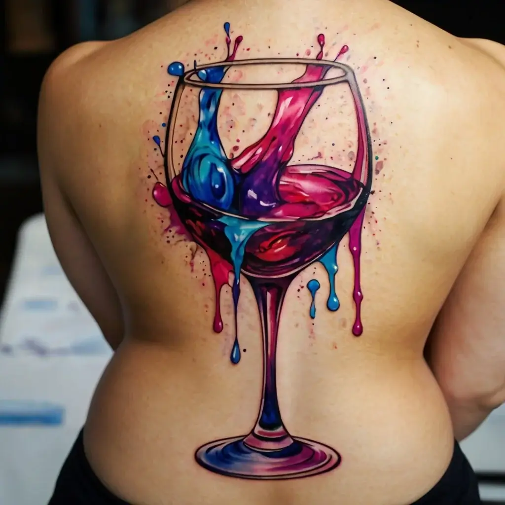 wine glass tattoo (55)