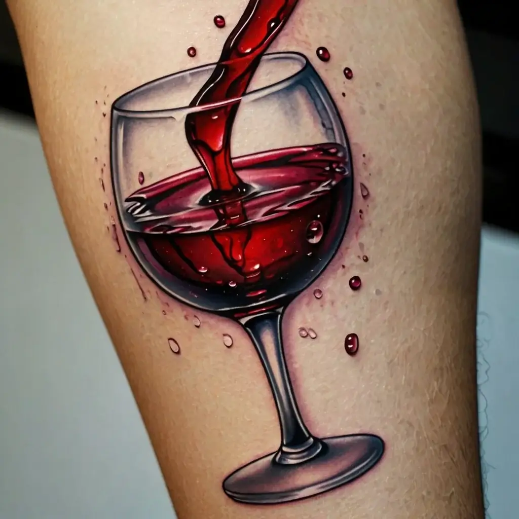 wine glass tattoo (59)