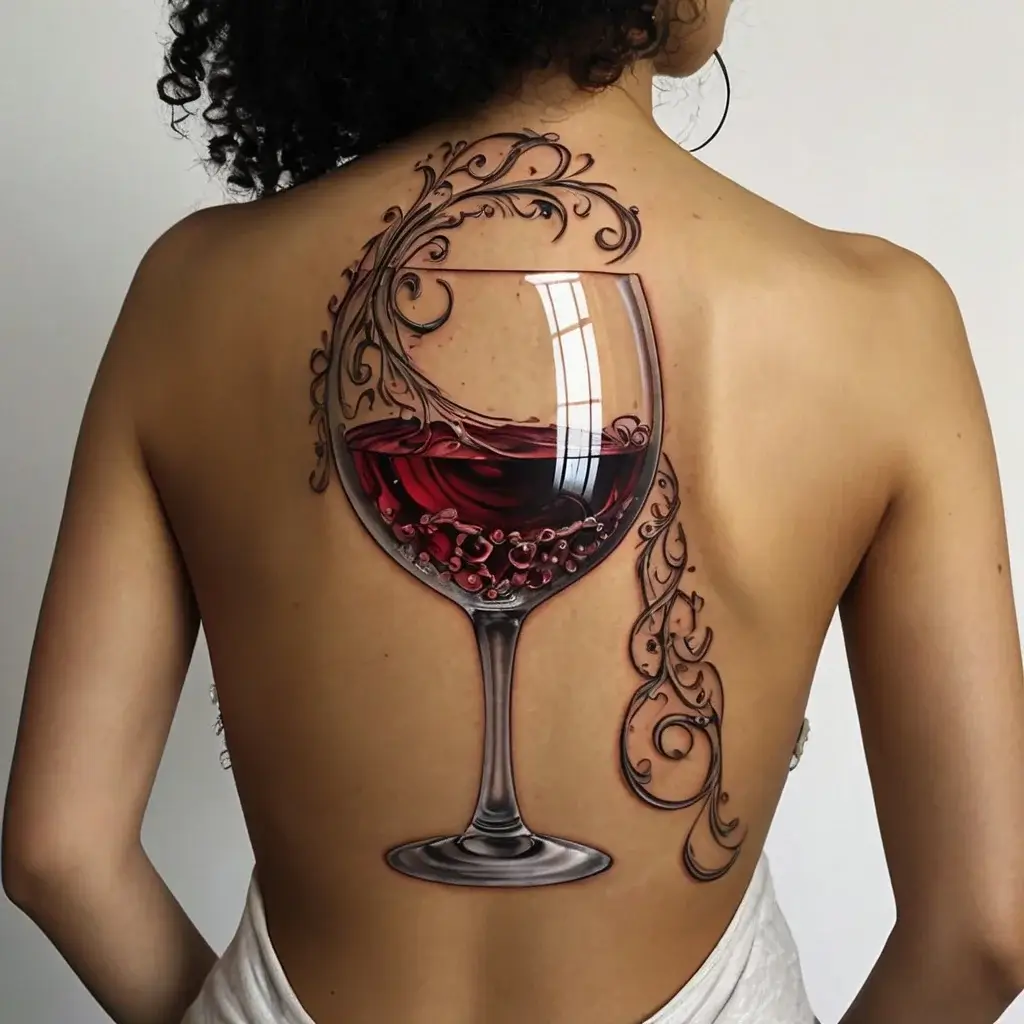 wine glass tattoo (64)