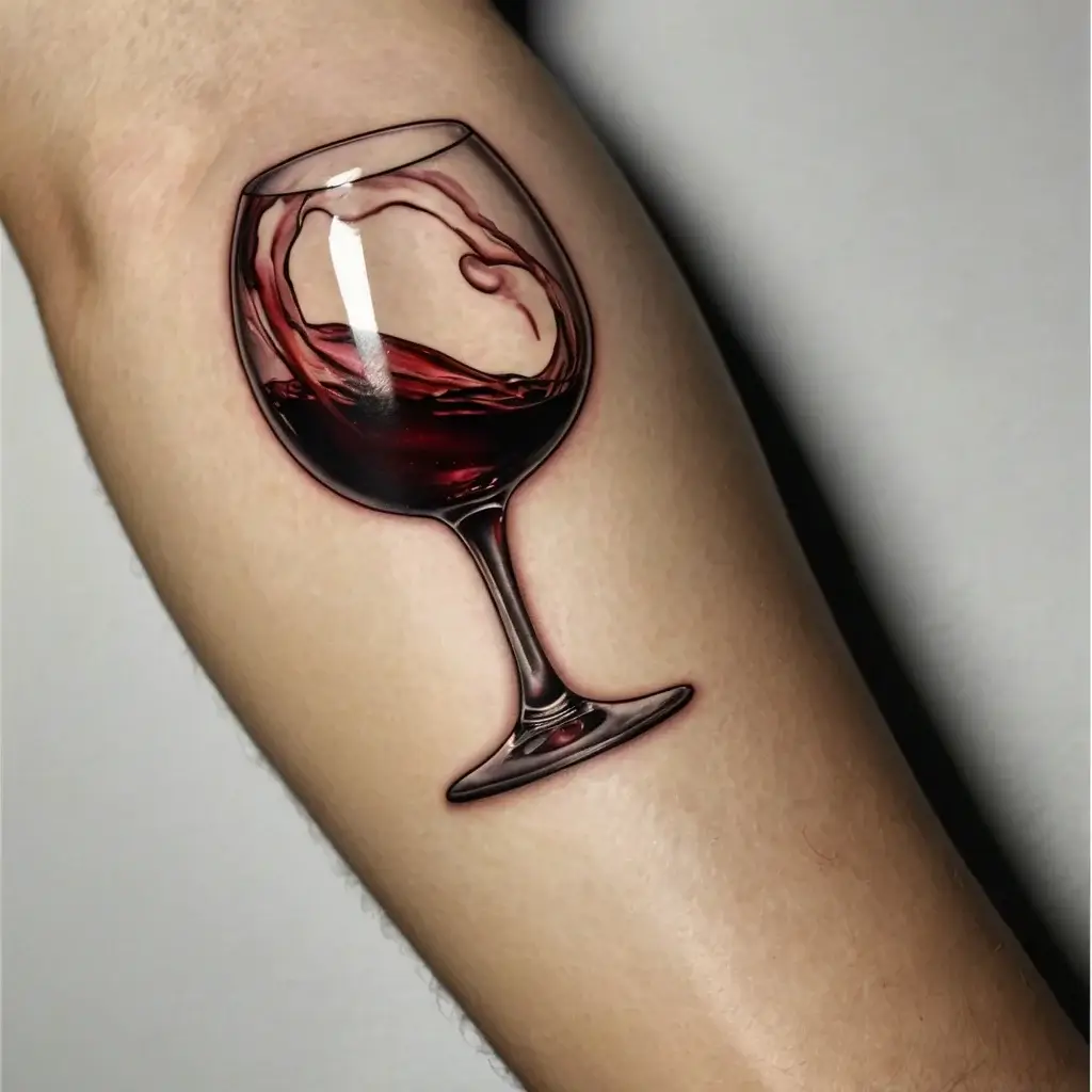 wine glass tattoo (67)