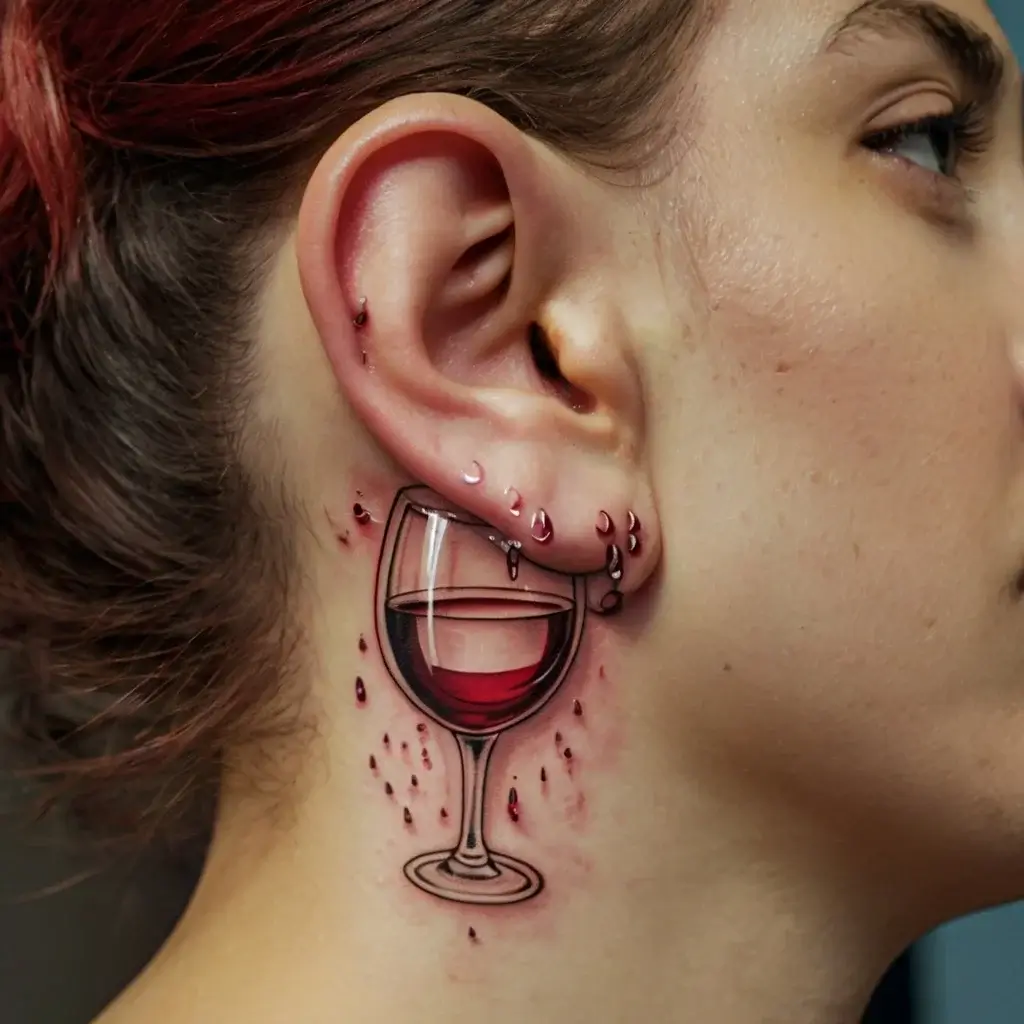 wine glass tattoo (7)