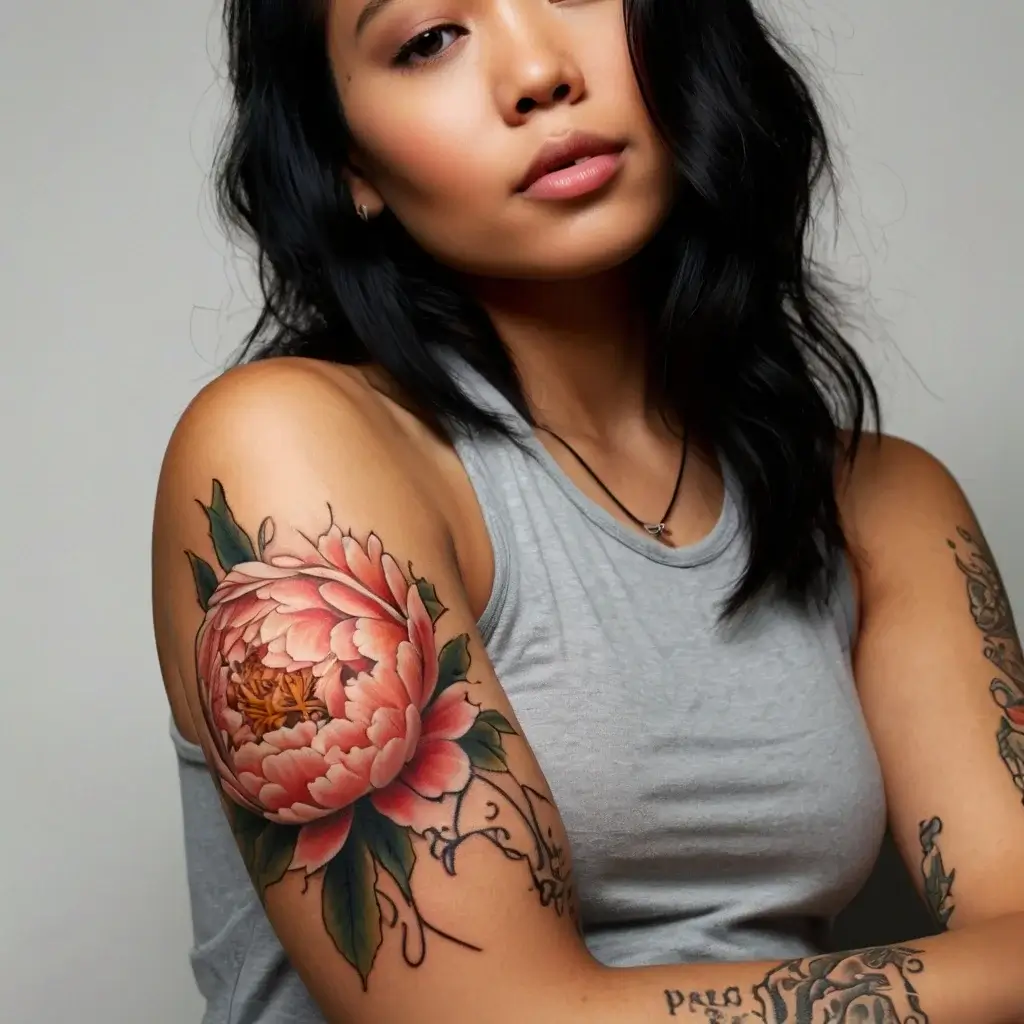 Peony Flower Tattoos (100)