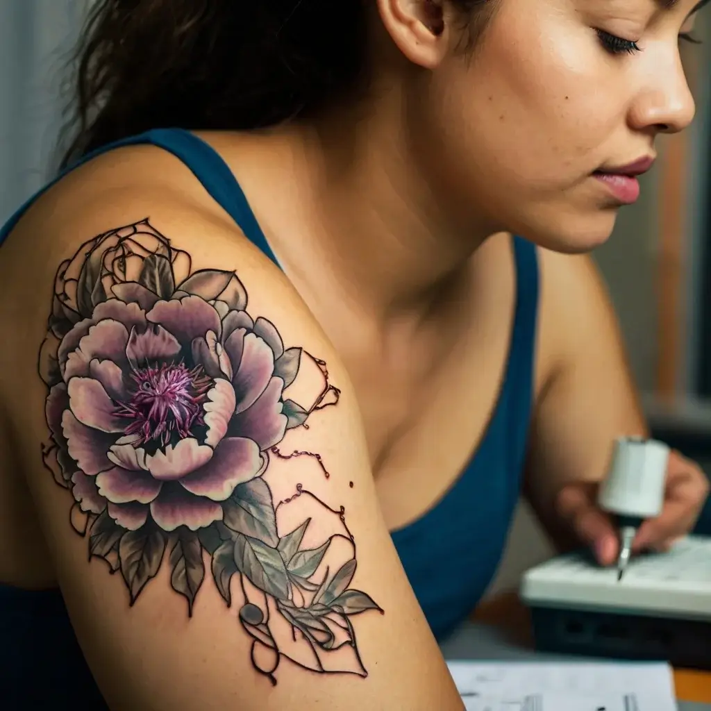 Peony Flower Tattoos (27)