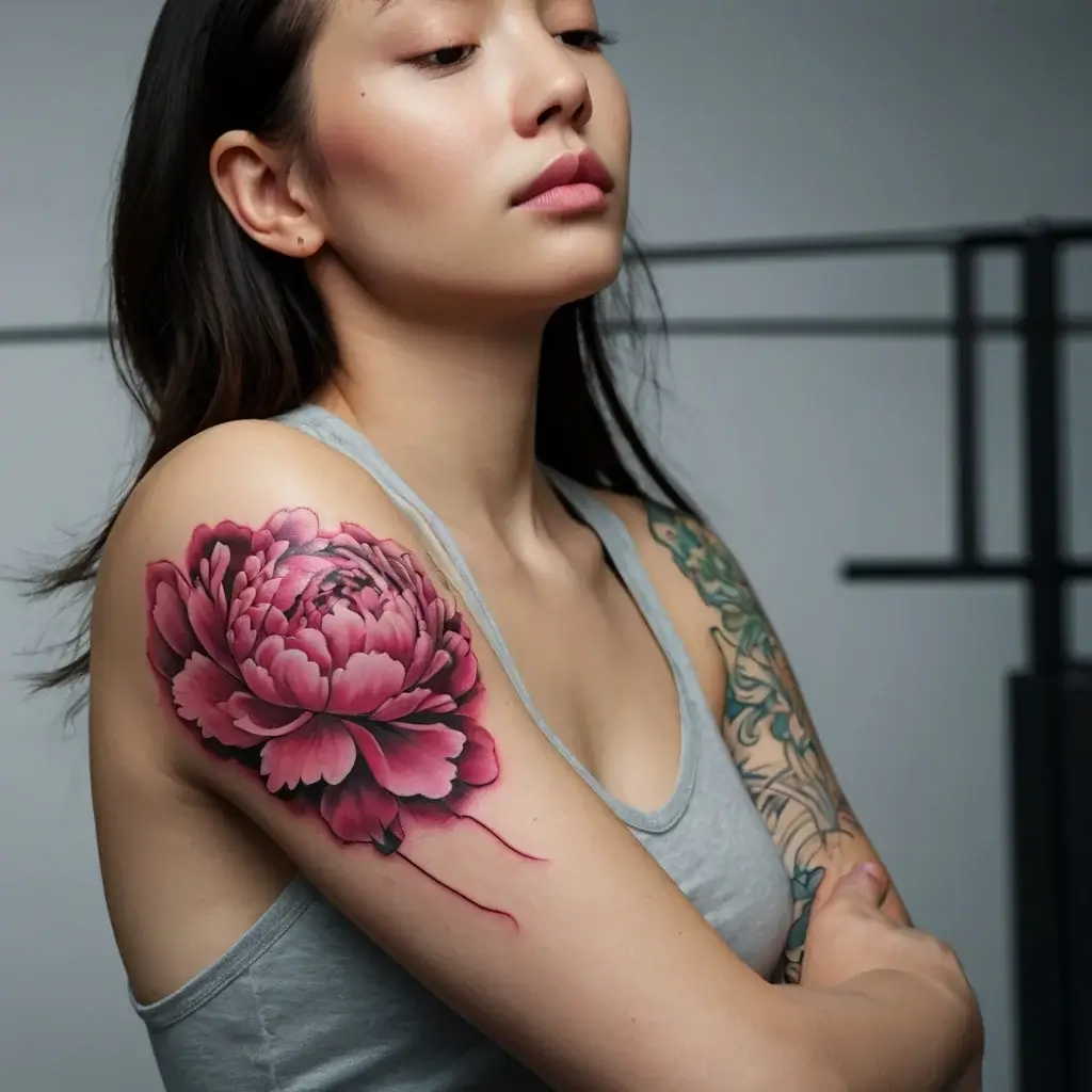 Peony Flower Tattoos (33)