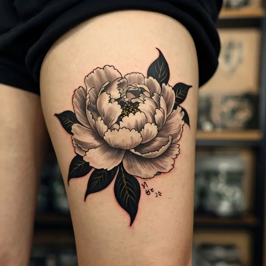 Peony Flower Tattoos (38)