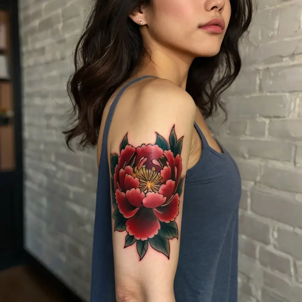 Peony Flower Tattoos (70)