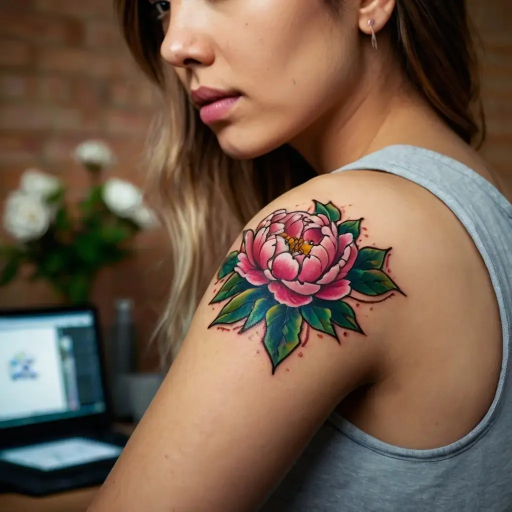 Peony Flower Tattoos (72)