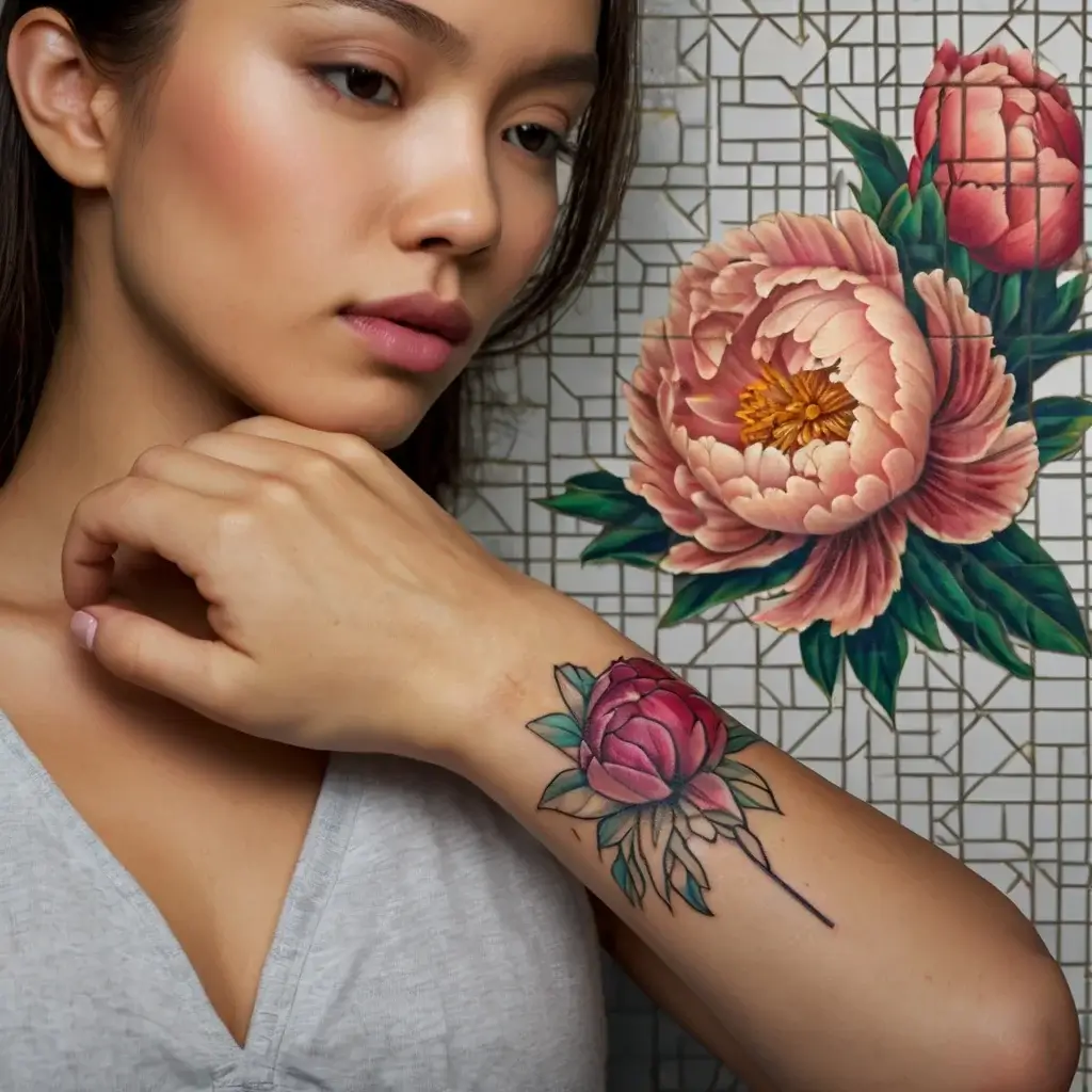 Peony Flower Tattoos (73)