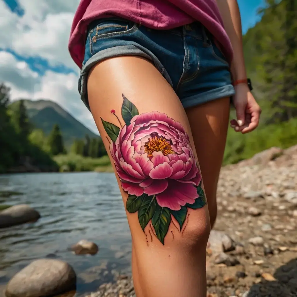 Peony Flower Tattoos (85)