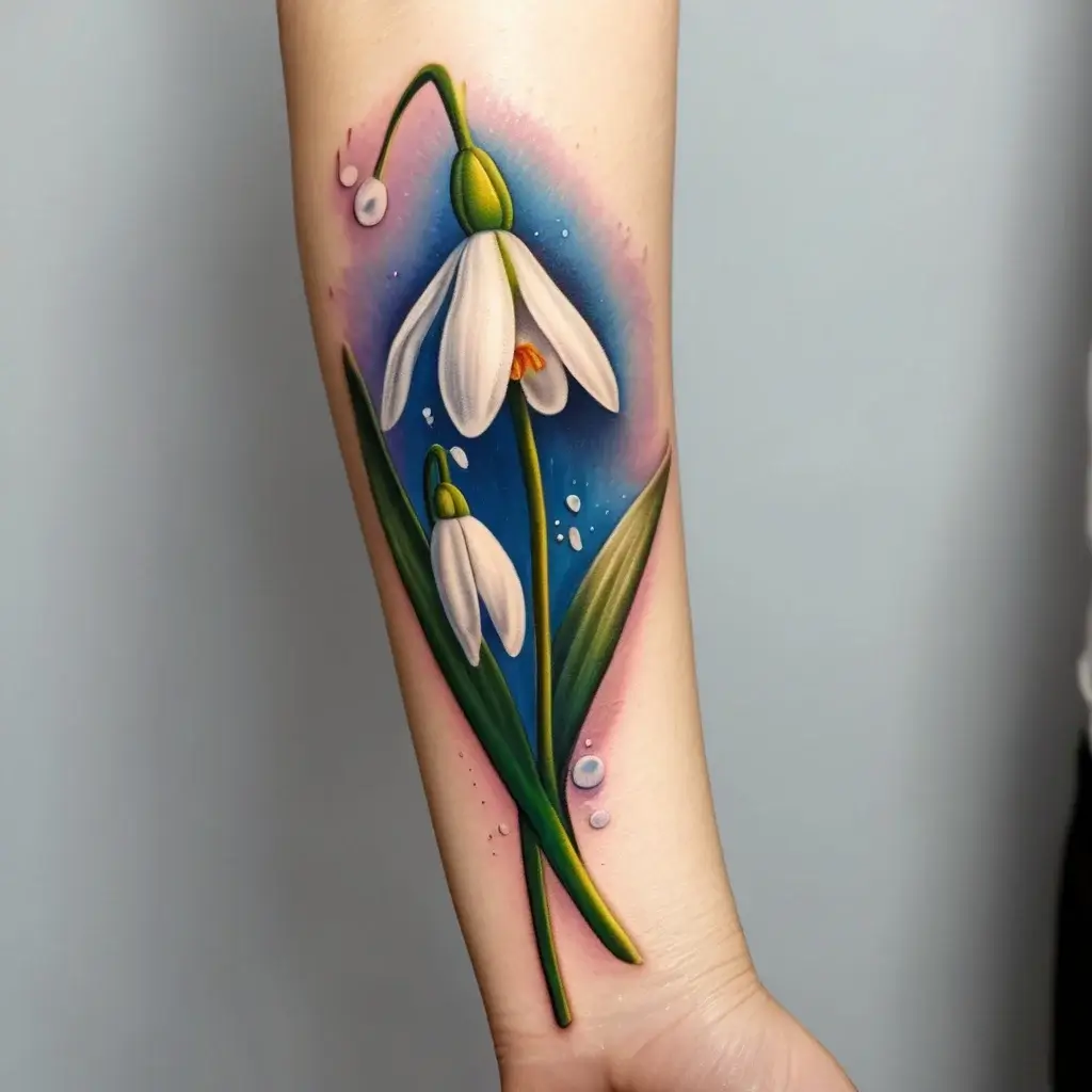 Snowdrop Flower Tattoos (24)