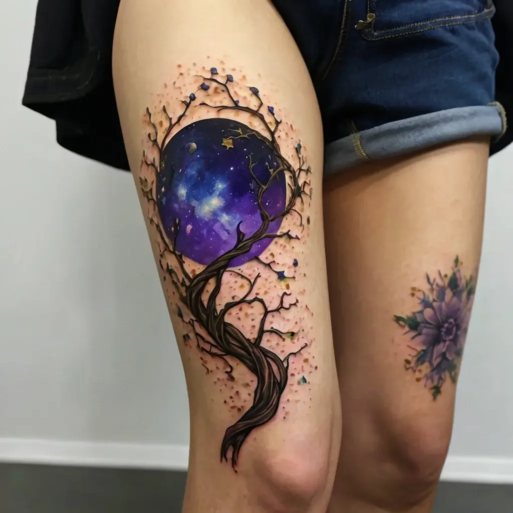 vine on leg tattoos (30)