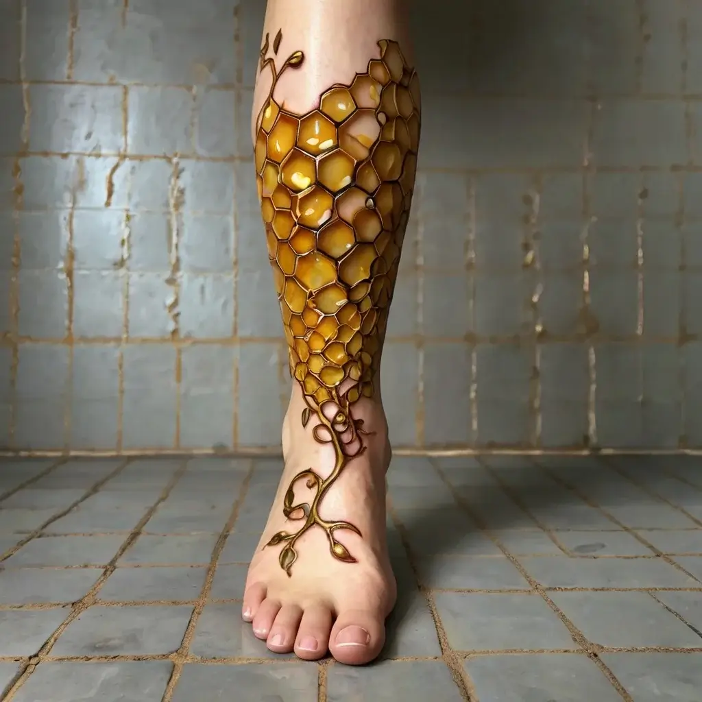 vine on leg tattoos (34)