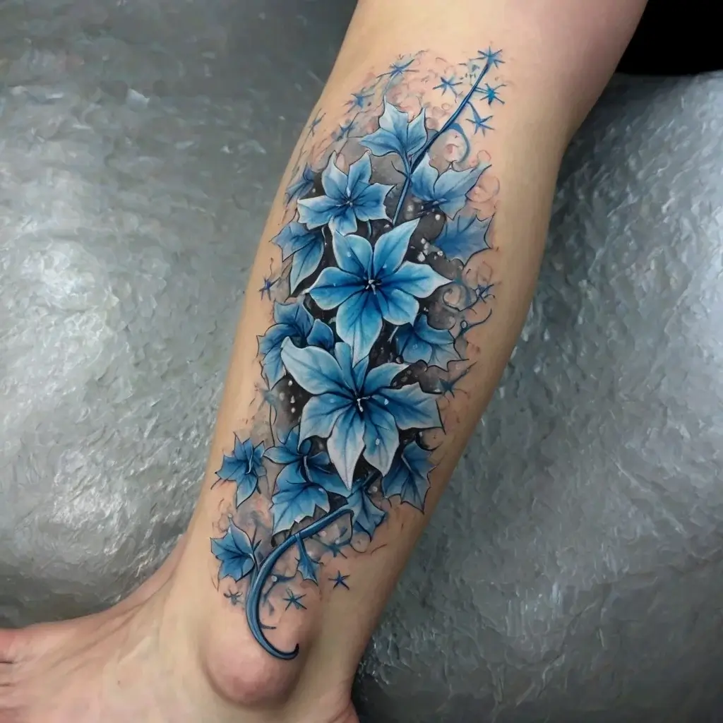 vine on leg tattoos (62)